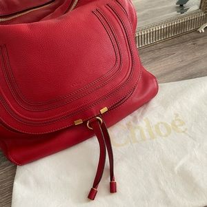 Chloe Large Marcie Hobo- Red